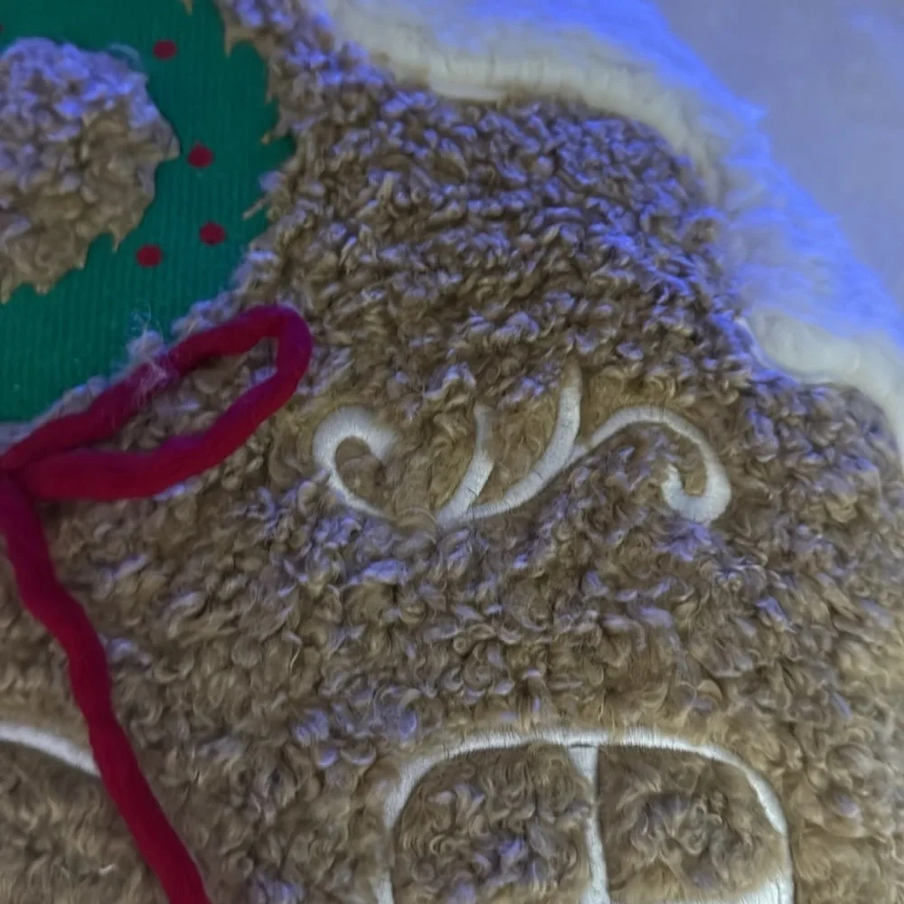 Martha Stewart large Teddy Gingerbread House Shaped Pillow